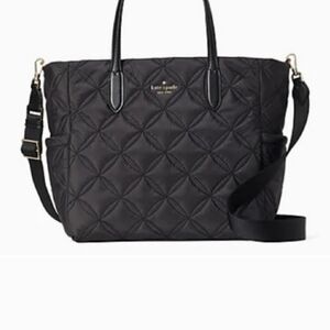 Kate Spade Black Quilted Chelsea Tote Euc